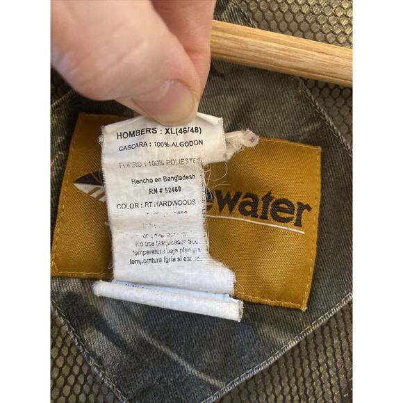 Vtg Whitewater Shirt RealTree Camo Hunting Outdoor Camp Cotton Jacket Men's XL - Picture 8 of 11